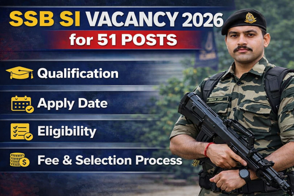 SSB SI Vacancy 2026